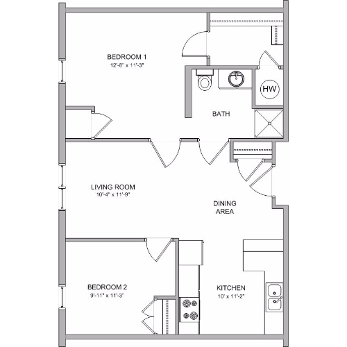 Wilshire Hills I | 2 Bed, 1 Bath