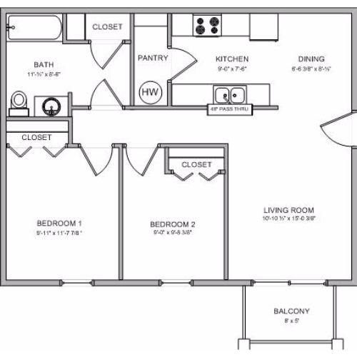 Essex Place | 2 Bed, 1 Bath