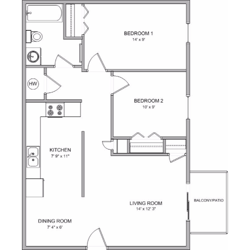 Richmond Square | 2 Bed, 1 Bath