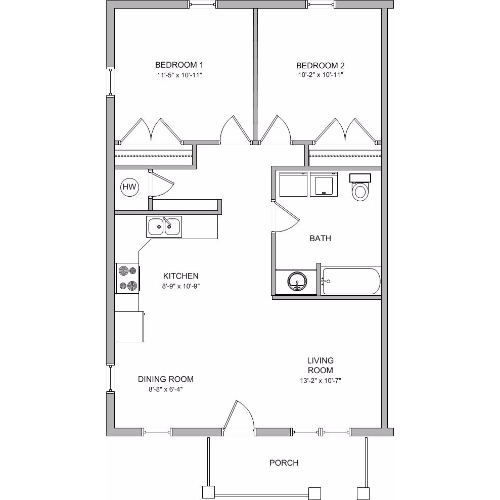 Whittington Estates | 2 Bed, 1 Bath