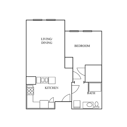 Bluff View Senior Village | 1 Bed, 1 Bath