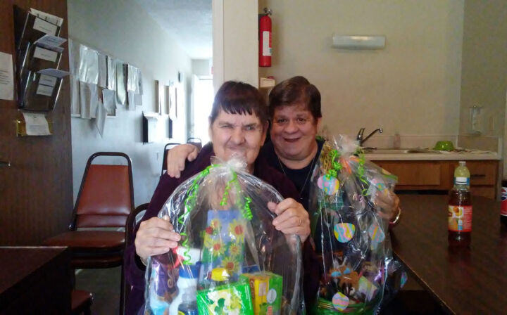 Fairway Management's Ironton Estates gave out resident prizes at their March Potluck.