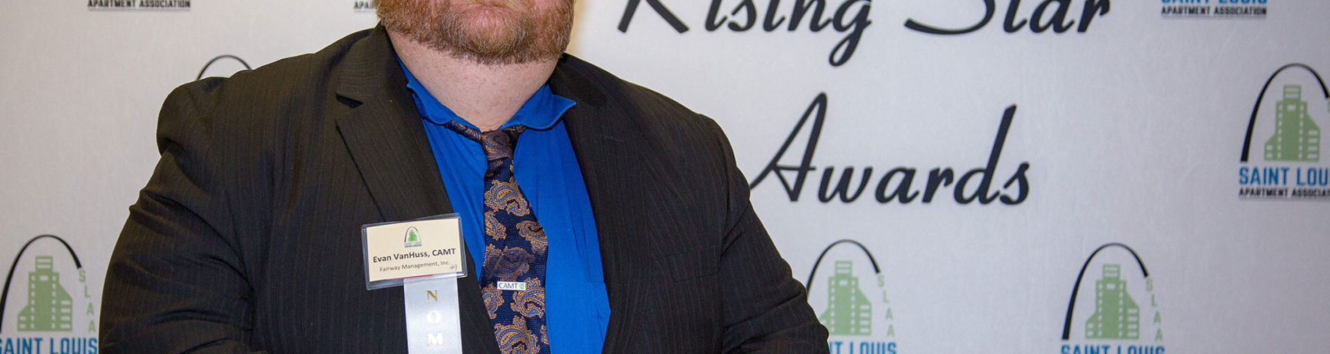 Evan Van Huss was honored for his strong work and dedication at the SLAA Rising Star Awards Banquet.