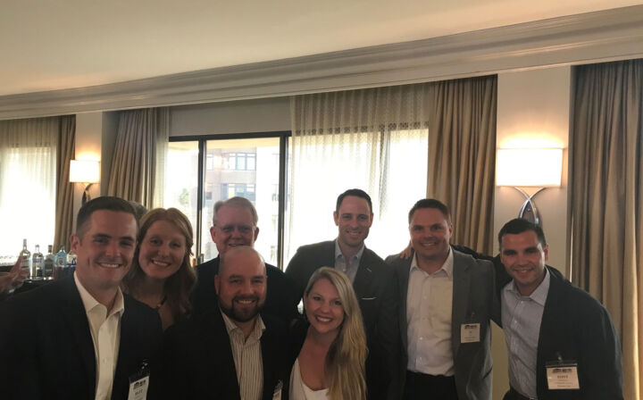 Members of a company standing together