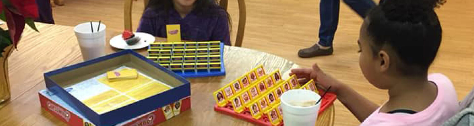 Residents of Portales Properties gathered together for game night in the community room on December 18, 2018.