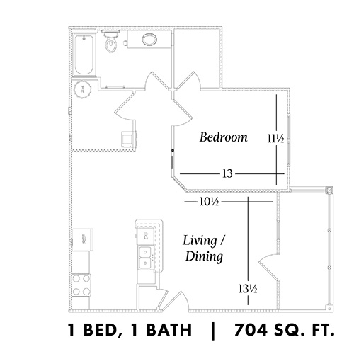 Peaks of Oakwood | 1 Bed, 1 Bath