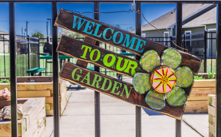 Residents at Hidden Glen, a FWM senior community in Salado, Texas, use the community garden to grow their own vegetables and other plants.