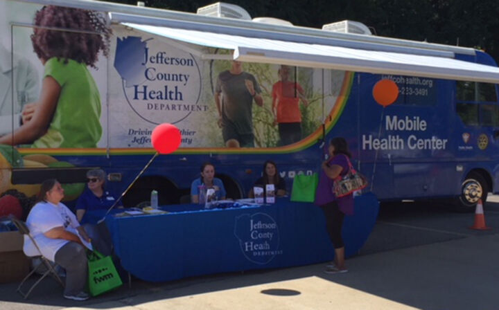 Smiles To Go, a mobile health care van, attended the 2019 Ashton Village wellness fair.
