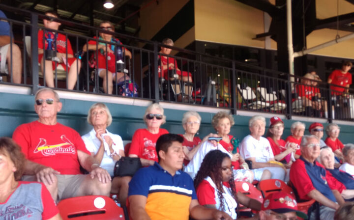 Wyndham Park residents enjoy their time at the Cardinals game.