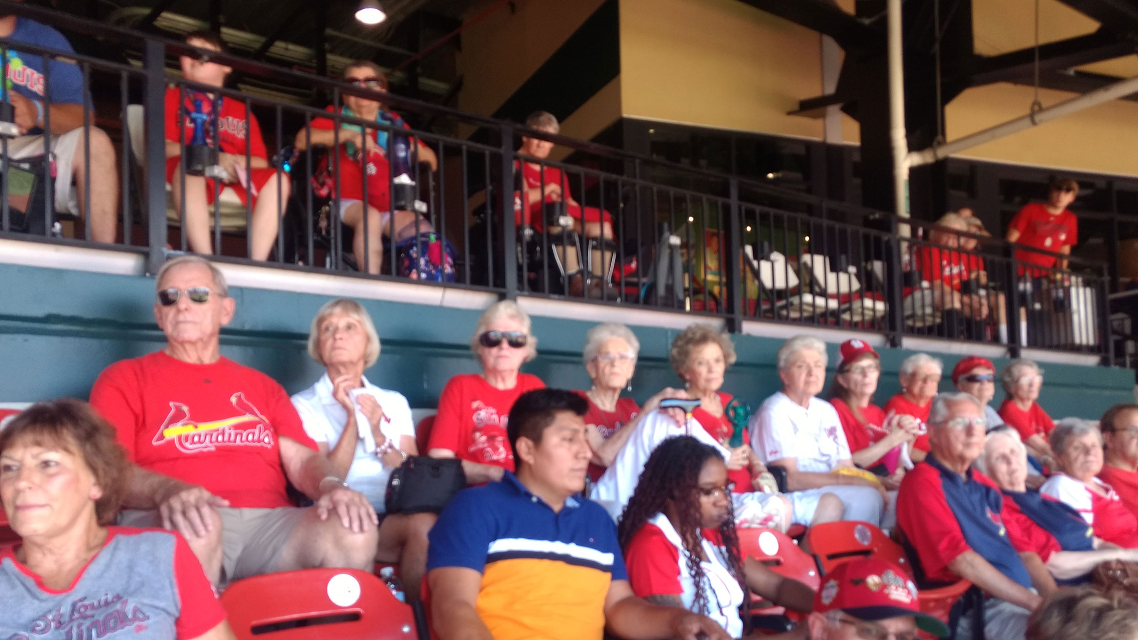 Wyndham Park residents enjoy their time at the Cardinals game.