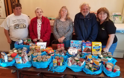 Ironton Estates Residents And Staff Collected 165 Non-perishable Items During A Food Drive For The Arcadia Valley Food Pantry. Pictured Above: Carrie Declue, Ellen Green, Lisa Nichols, Clarence Nash And Property Manager Tina Zangara.