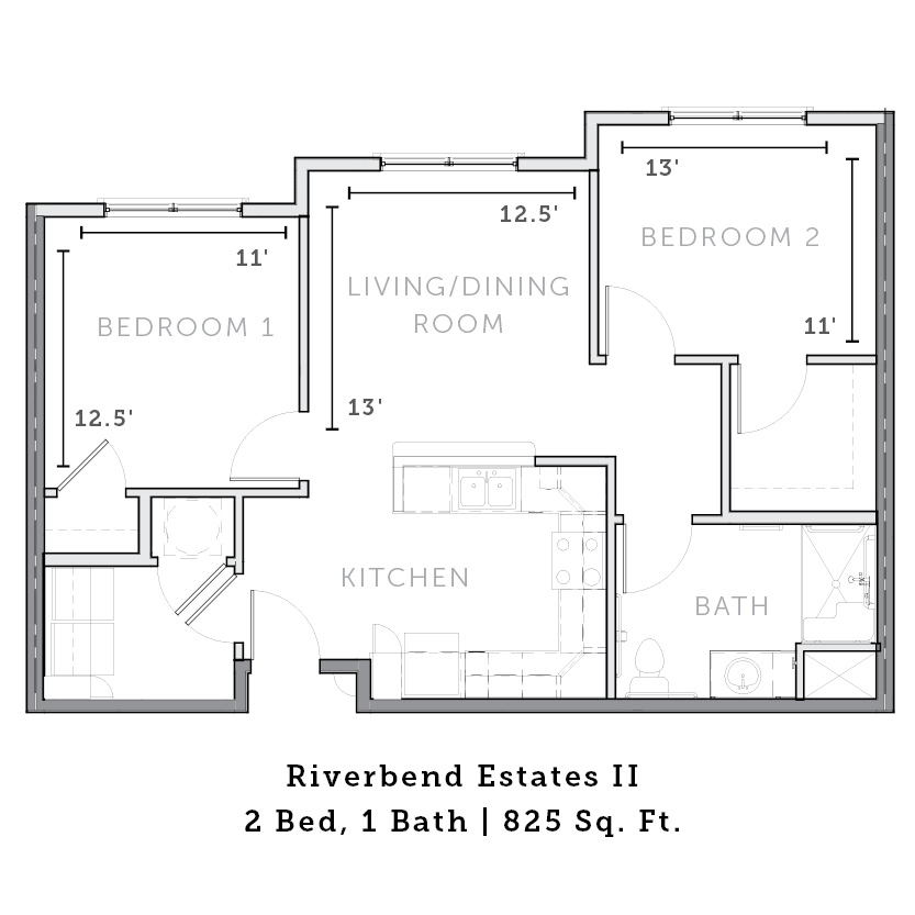Riverbend Estates II | 2 Bed, 1 Bath