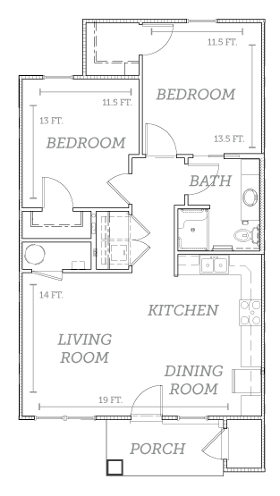 Capstone at Murphy Mill | 2 Bed, 1 Bath